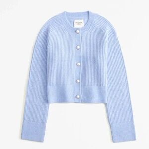Abercrombie & Fitch Blue Cardigan with Pearl Buttons